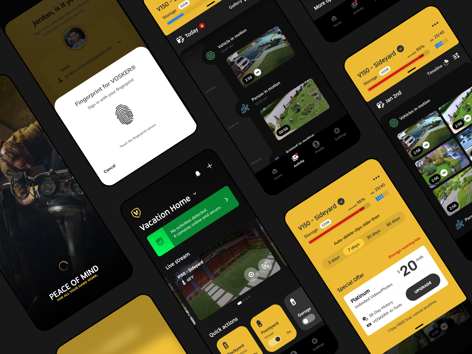 Daily UI: Security Camera App app camera app design security camera ui ux