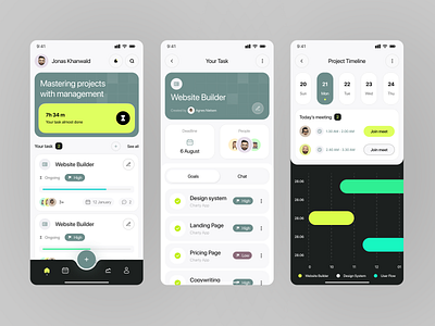 Task Management Mobile App accents app clean design fireart mange minimal nav planning tasks ui ux
