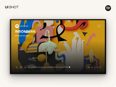 Spotify TV Player / UI Shot apple device graphic design minimalistic modern music product product design spotify tv ui ux