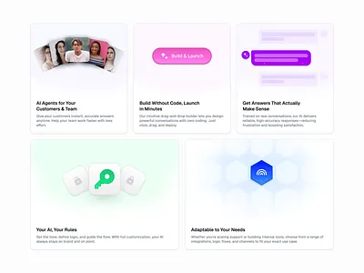 Bento Grid Illustrations for SaaS Landing page bento bento grid figma landing page landing pages saas section ui ui design uiux web design website design