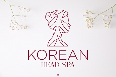 Korean Head Spa logo branding design flat illustration illustrator logo minimal photoshop vector