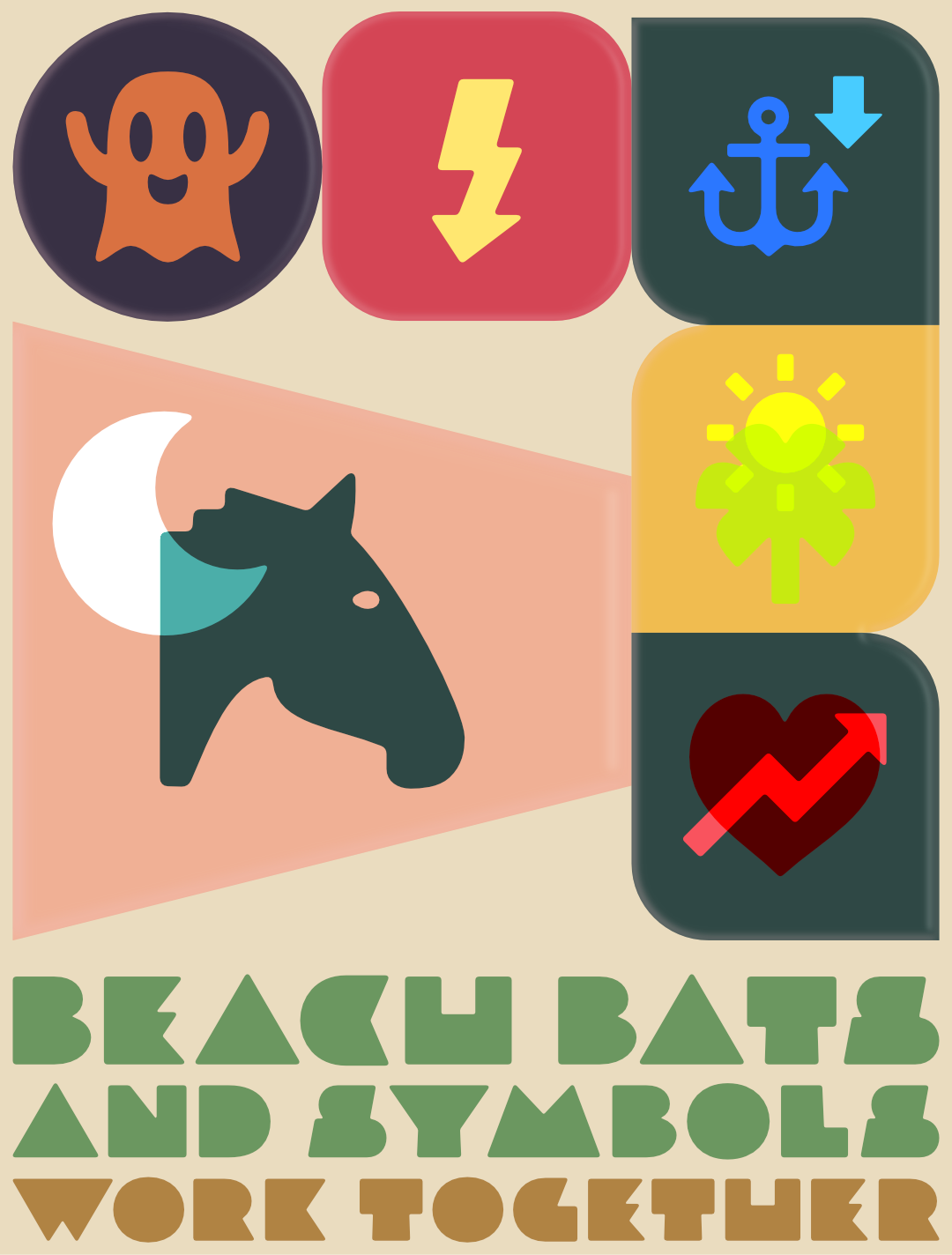 Beach Bats & Symbols CPC graphic design icon design iconography icons illustration interface symbolism symbols type design ui