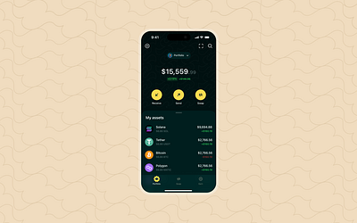 Crypto Wallet UI animation branding design graphic design illustration logo typography ui ux vector