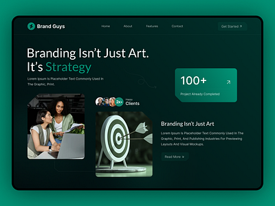 Homepage Mockup classic modern ui design