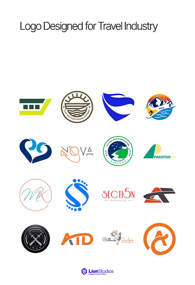 16 Unique Logo Designs Crafted for the Travel, Tourism & Hospita creative custom logo dynamic flat handcrafted handdrawn logo handmade logo hospitality lettermark logo logo folio minimal modern portfolio simple symbolic tour logo tourism logo travel travel logo