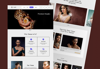Jewelry Landingpage Ui Design cleanui ecommerce ecommerceui fashionjewelry figmadesign jewelrylandingpage jewelryui landingpagedesign luxurydesign minimaldesign modernui onlinestore productpage shopnow uiuxdesign webdesign