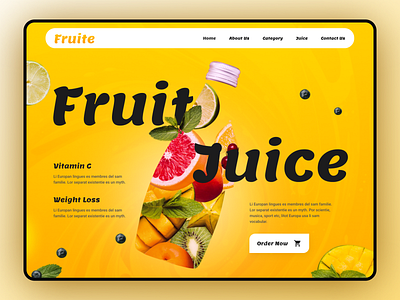 Fruite Landing Page Mockup classic landing page mockup uiux