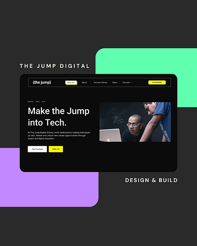 The Jump Digital School - Desktop Redesign figma framer ui ux web design