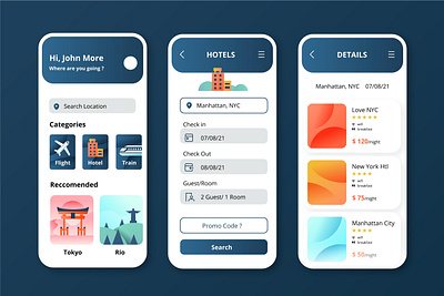 Travel Booking App Desigining branding graphic design logo ui