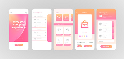 Shopping App Desigining animation branding graphic design logo ui