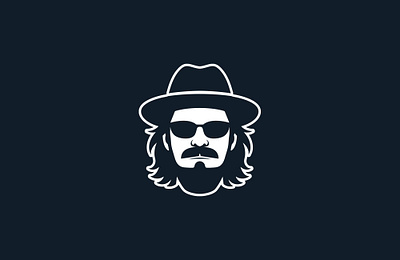 Avatar avatar beard character cool design face glasses logo male man mascot moustache