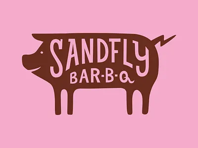 BBQ Restaurant Logo barbq bbq branding lettering logo pig pitmaster