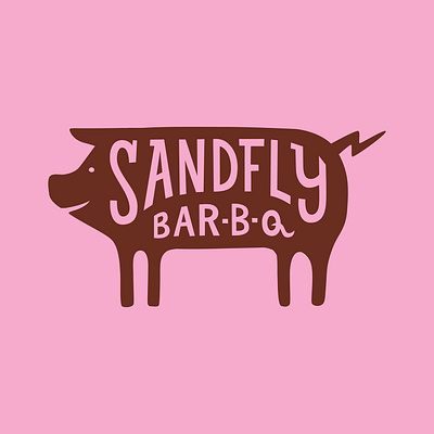 BBQ Restaurant Logo barbq bbq branding lettering logo pig pitmaster