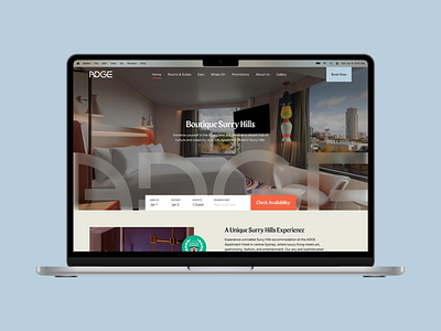 Homepage Hotel booking boutique hero homepage hotel interface landing page ui uiux ux web website