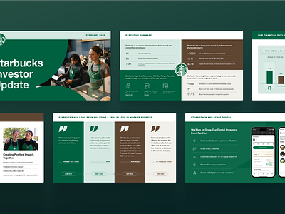 Starbucks: Investor Update presentation design