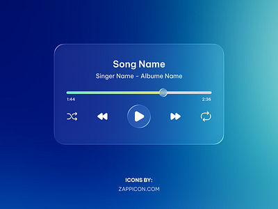 Music Player Liquid Glass Style liquidglassdesign
