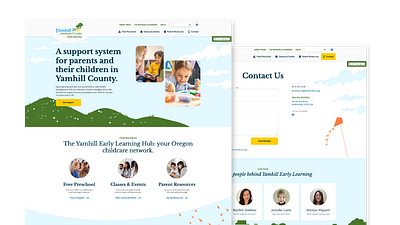 Yamhill Early Learning UI Design early childcare illustration ui