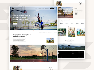 Elite Skills Basketball Training Website adobe illustrator branding cleanui.mobileresponsive design figma graphic design illustration landingpage logo sportsui ui ux uxdesign vector webdesign