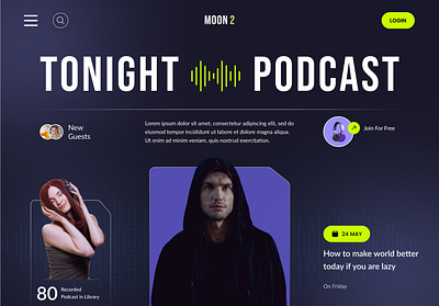 Podcast Landing Page Design landingpagedesign uiuxdesign webdesign
