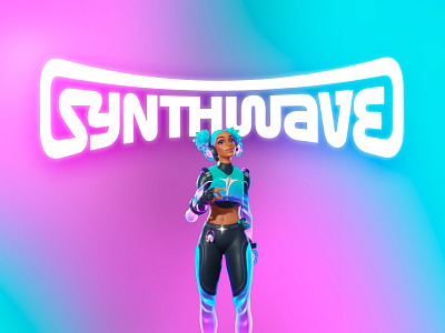 Fortnite S36 — Synthwave fortnite handlettering lettering logo logotype retro synth synthwave type