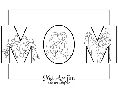 MOM Line Art | Line art Illustration art design graphic graphic design illustration line drawing vector