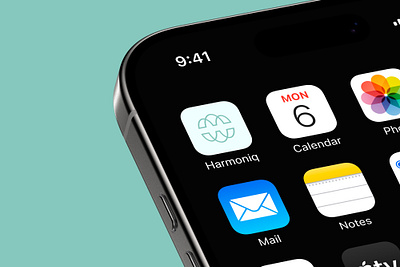 Harmoniq app icon app logo branding design graphic design icon illustration logo logo design minimal logo modern modern logo simple ui vector