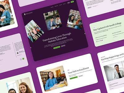Educational Website Redesign banner branding design education events follow hero hero section homepage landing page news responsive testimonials ui ux uxdesign web design website