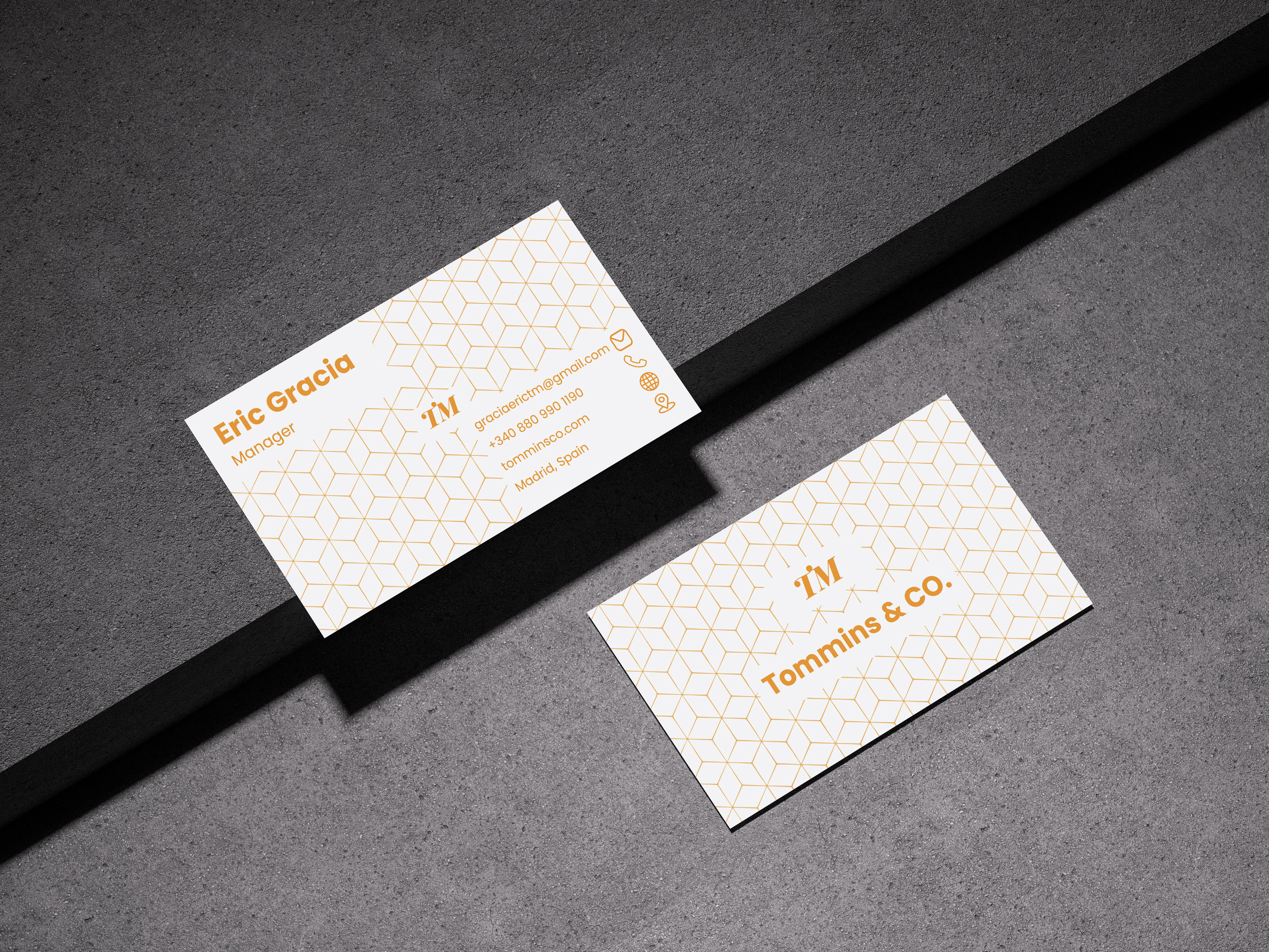 Example of Minimalist Business Card Design.