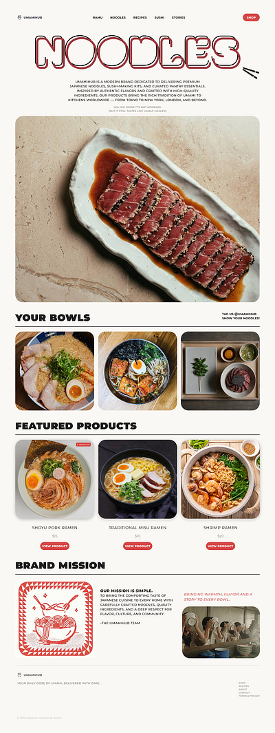 UmamiHub - Japanese Food UI Experience branding design ecommerce figma ui ux web