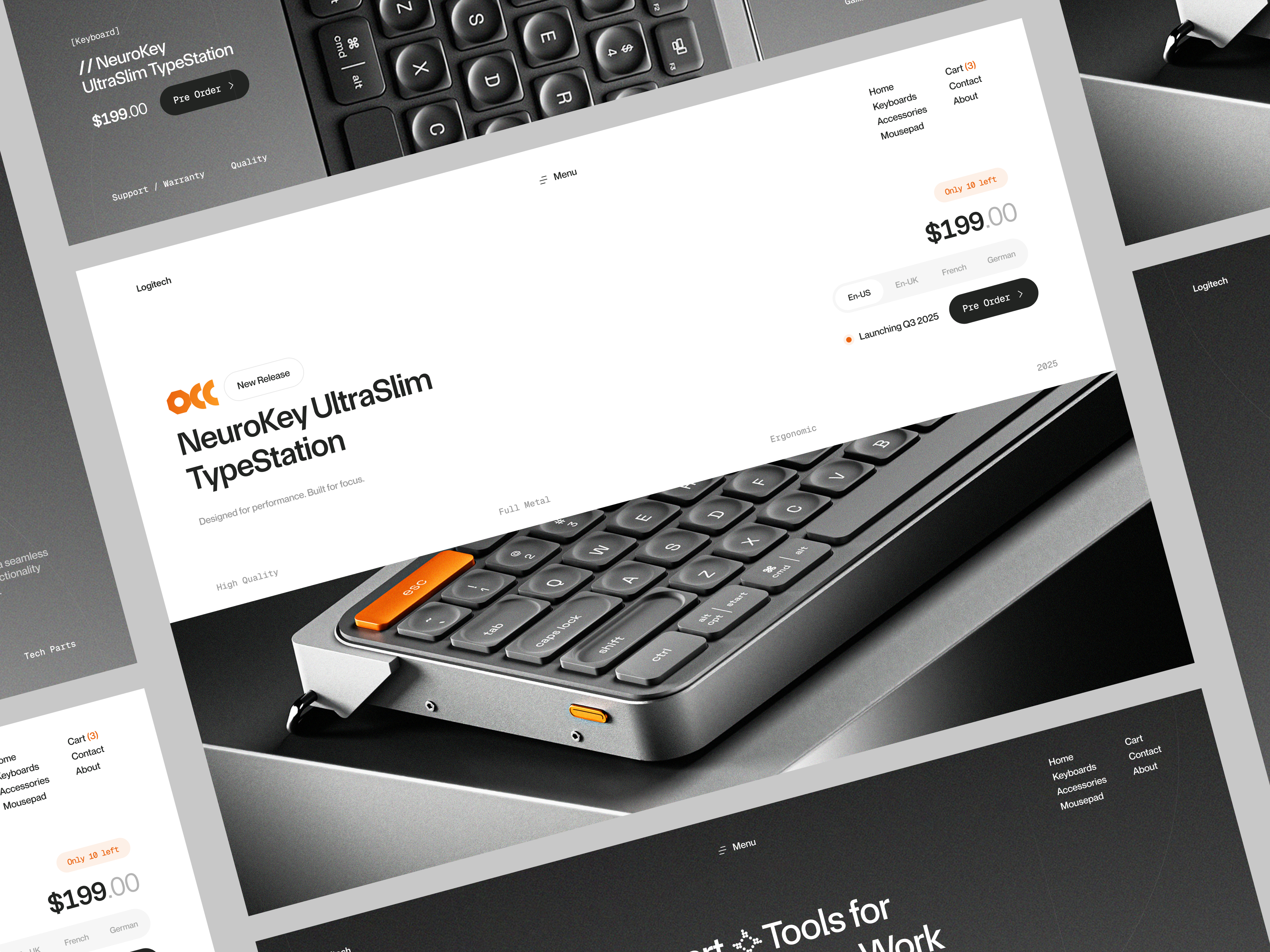 Digital Shop Website clean details ecommerce interface keyboard landing minimal product product details saas sdsl shop shopping store tech ui ux web web app web design