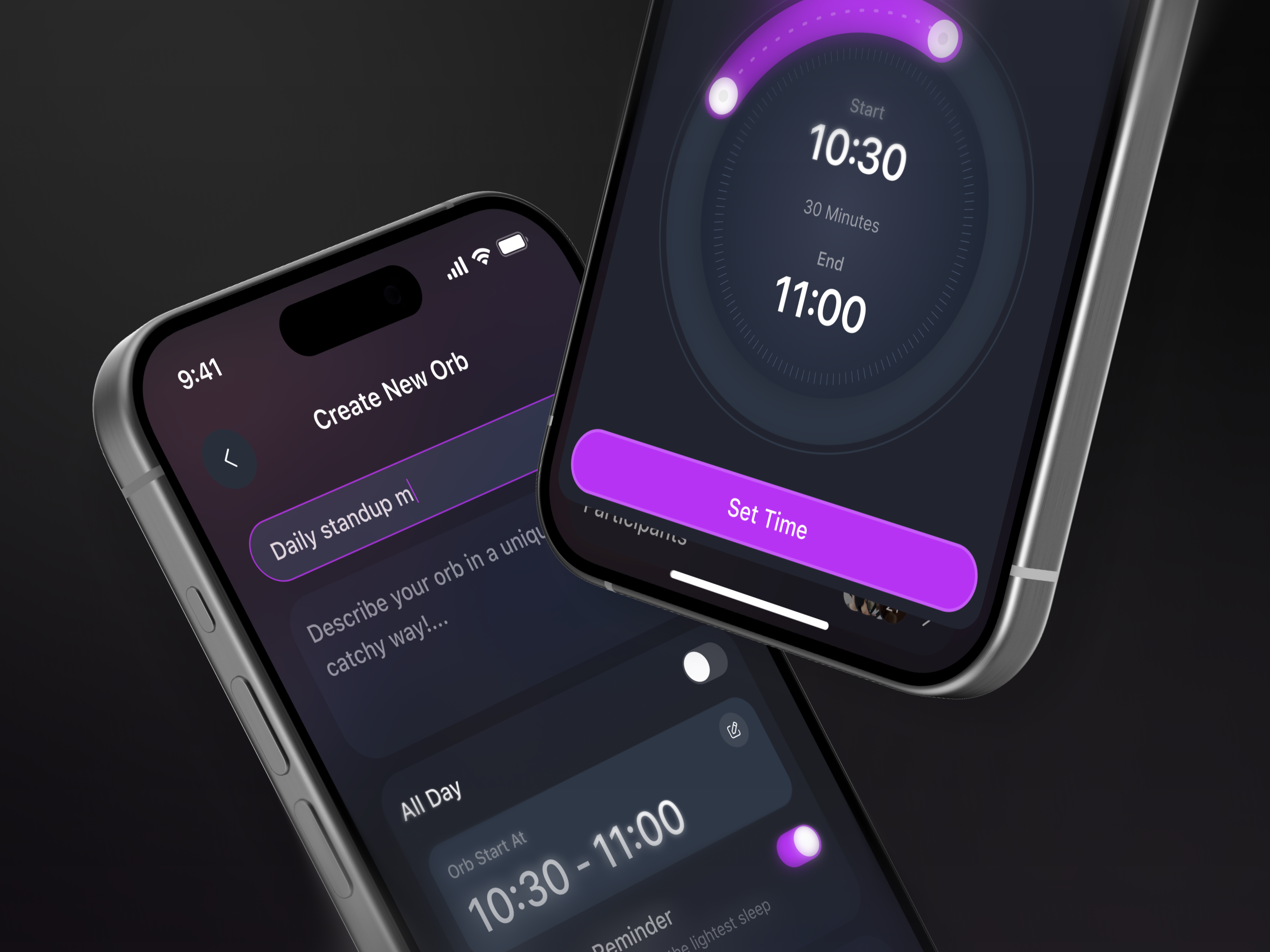 Orb - AI Daily Assistant App [schedule] adding agenda alarm app calendar create habbit list mobile mobile app schedule set up simple app task task management timeline todo todo app todo list ui