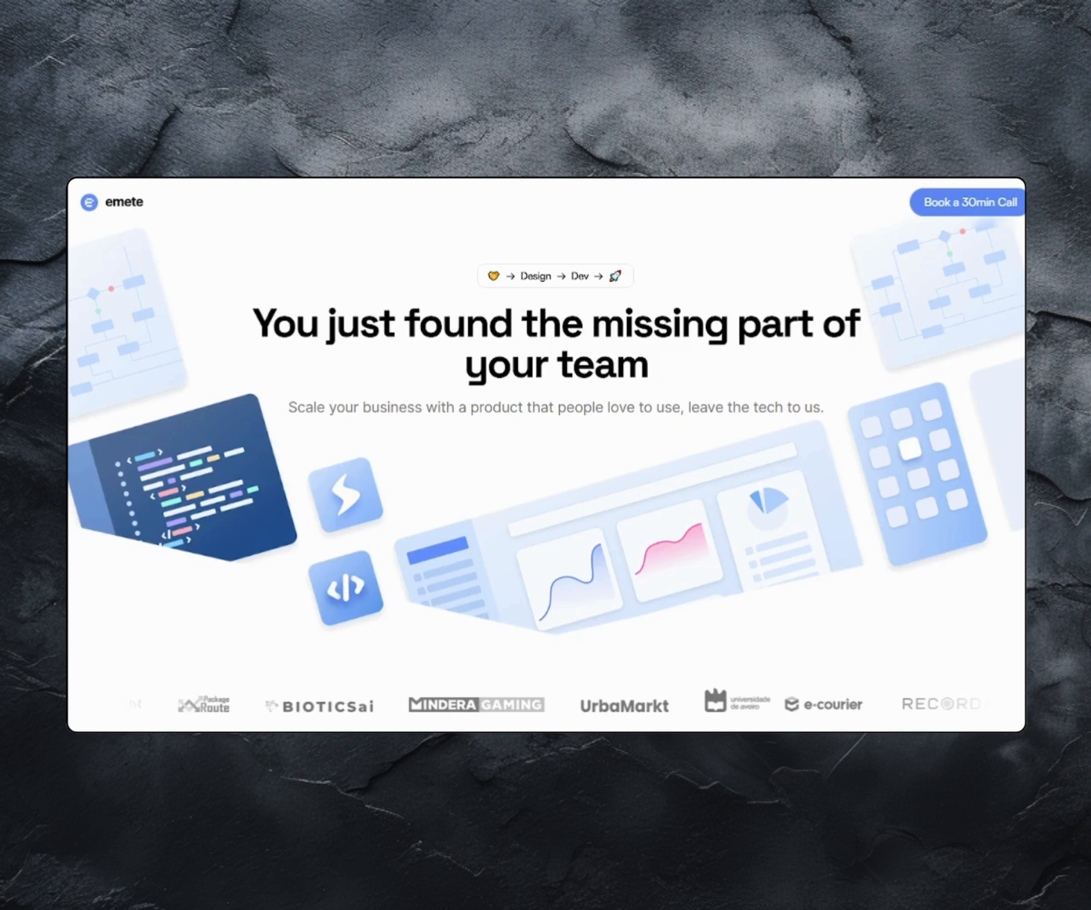 Example of Framer Landing Page Development