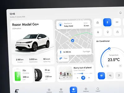Electric Car Dashboard app design car car dashboard dashboard electric electric car transportation ui ui design web design widget