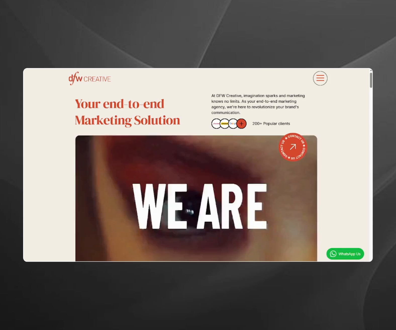 Example of Framer Website Development