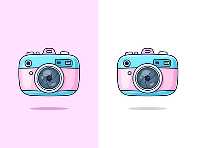 Cute Camera🎀📸 analog camera cute device digital film frame icon illustration lens logo pastel photo photography picture pink polaroid technology