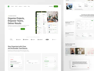 Doozy - Task Management Landing Page clean design dashboard landing page landing page design landing page project management landing page task management product design project project management saas task task management ui user interfaces website design website task management