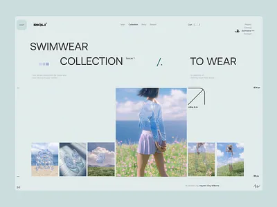 fashion store website \ Riqli 2025 animation blue clean clothing store ecommerce fantik fashion minimalism minimalistic modern motion graphics nft shopify startup store style transition ui website
