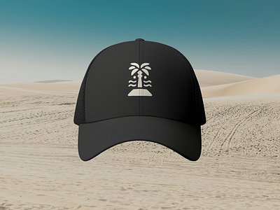 Joud Coffee: Hat Graphics apparel branding coffee shop editorial icon graphic design hat icon illustration merch merchandise palm