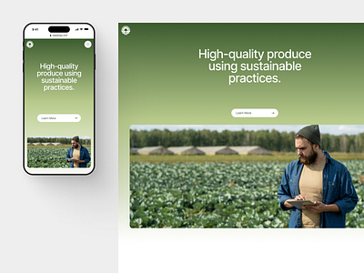 Sawahaja - About Page Website about page agriculture agriculture website agro clean farm farmer field framer gradient green minimal design ui ux web web design web designer web developer website