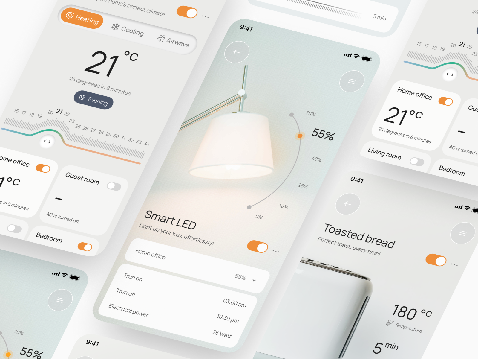 Smartoria - Smart home mobile app aplication app control app design home mobile app mobile application mobile design modern remote control smart home smarthome app ui ux