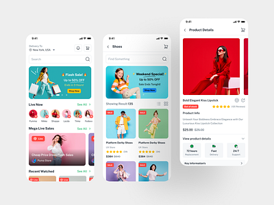 Shoply – eCommerce Mobile App Figma UI Kits behance case study fashion app figma free ios mobile app multivendor retail app shoply shopping app store store app user