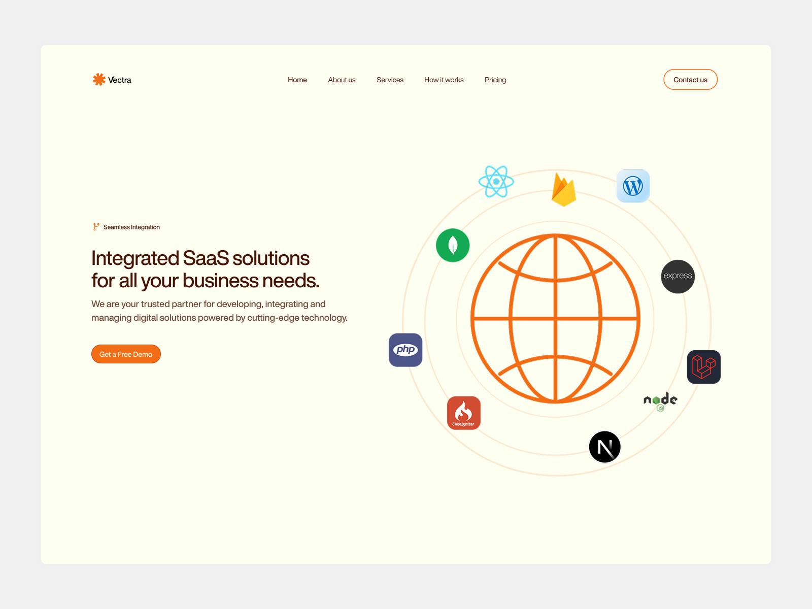 Vectra - Hero Section hero design hero section