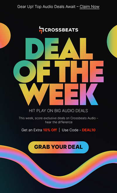 Deal of week Emailer audio branding design emailer emailer template graphic design illustration logo ui website