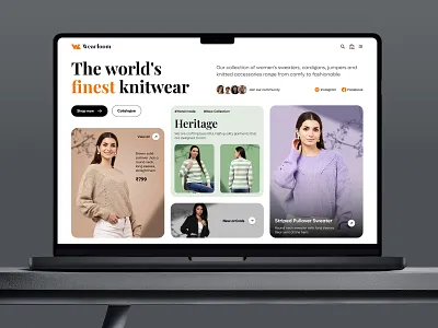 Knitwear Shopping Website UI/UX Design branding e commerce graphic design illustration mobile design responsive ui ui ux app uiux user research ux website