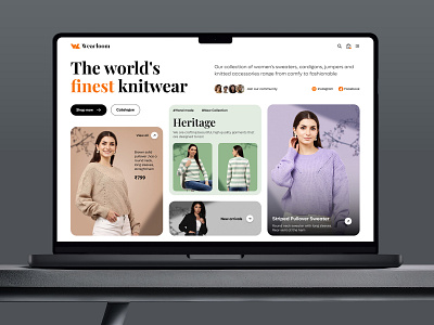 Knitwear Shopping Website UI/UX Design branding e commerce graphic design illustration mobile design responsive ui ui ux app uiux user research ux website