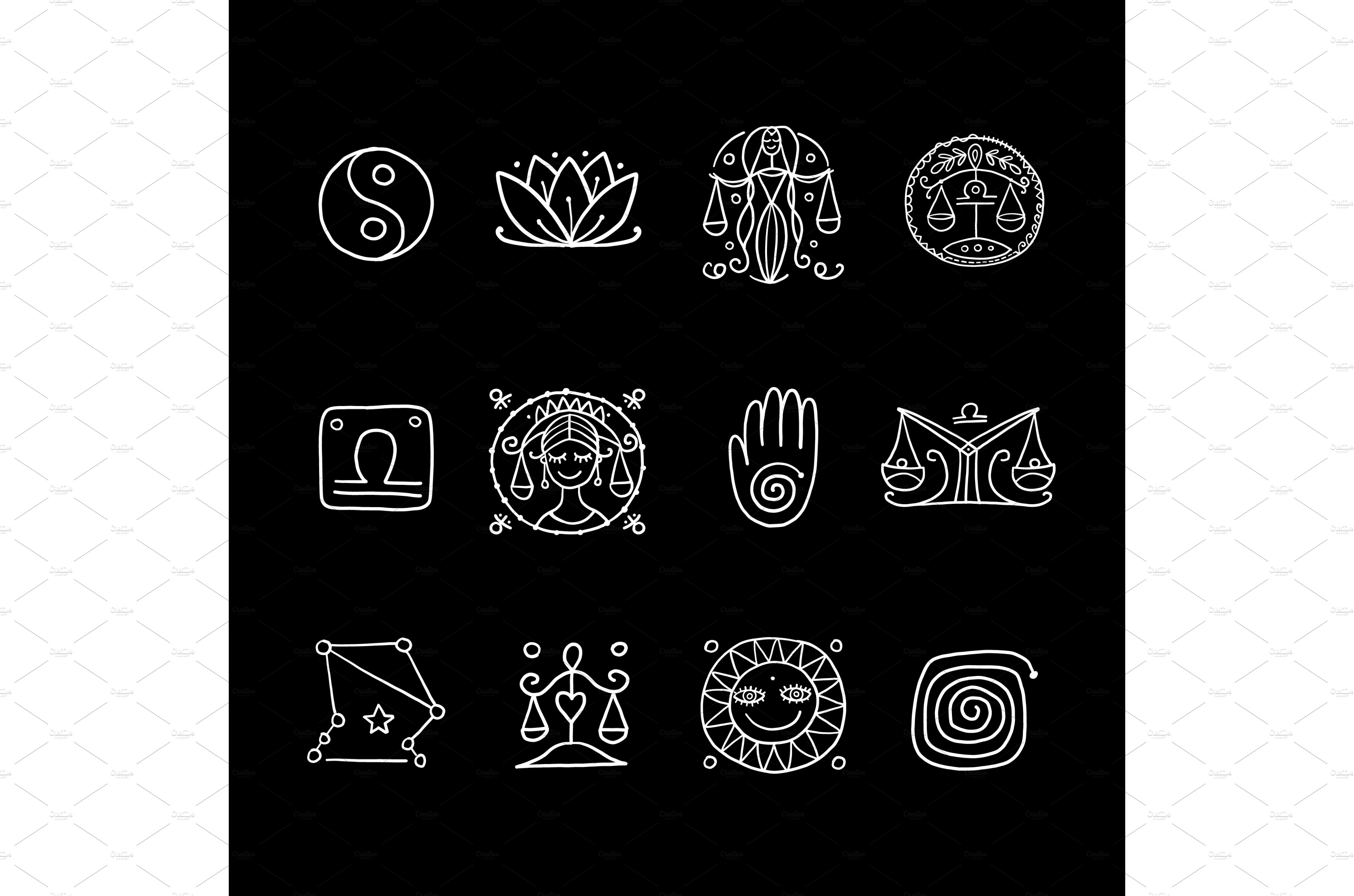 Libra zodiac icons for your design by Kudryashka Art on Dribbble