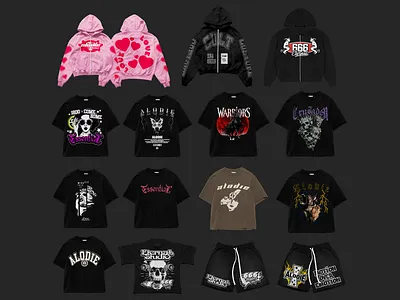 STREETWEAR DESIGN COLLECTION 3 apparel branding clothing clothing design design fasion graphic design hoodie illustration logo merch merchandise streetwear streetwear design tshirt tshirt design urban vector