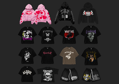 STREETWEAR DESIGN COLLECTION 3 apparel branding clothing clothing design design fasion graphic design hoodie illustration logo merch merchandise streetwear streetwear design tshirt tshirt design urban vector