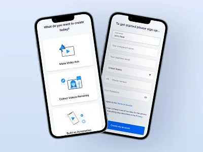 Signup for AI Video App app branding design illustration mobile app ui ui design