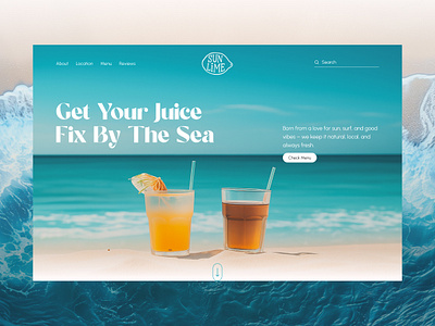 SUNLIME — A Refreshing UI/UX Concept for a Coastal Juice Brand agency branding branding drinks flavor freshui healthy life juice landing page minimal responsive sea startup ui ui animation userinterface ux web web interaction webdesign website